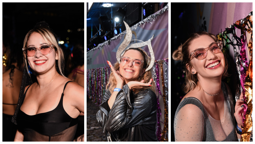 Mulheres com óculos LIVO no Carnaval